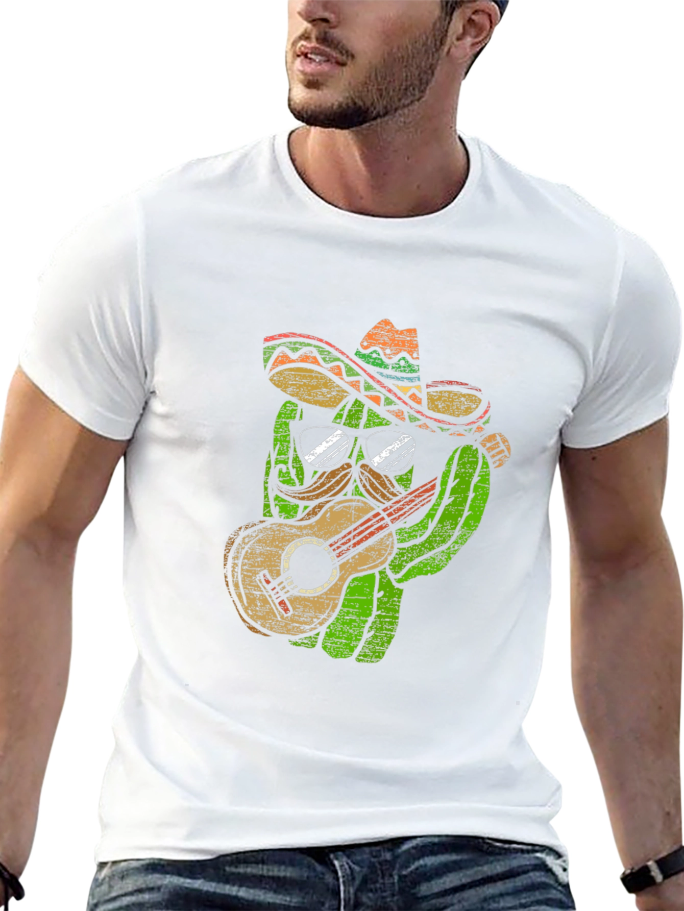 Cactus Mariachi Graphic T-Shirt