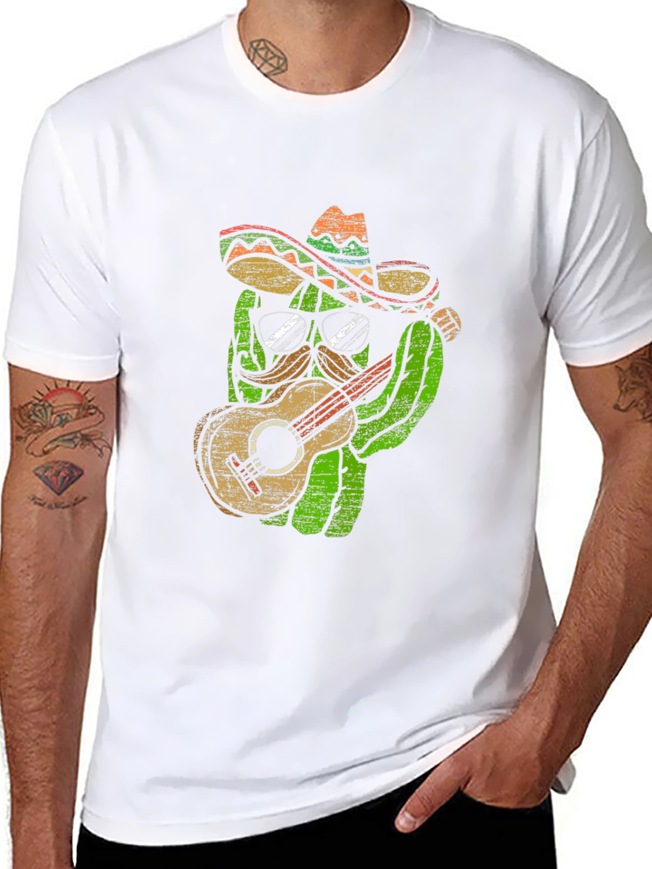 Cactus Mariachi Graphic T-Shirt