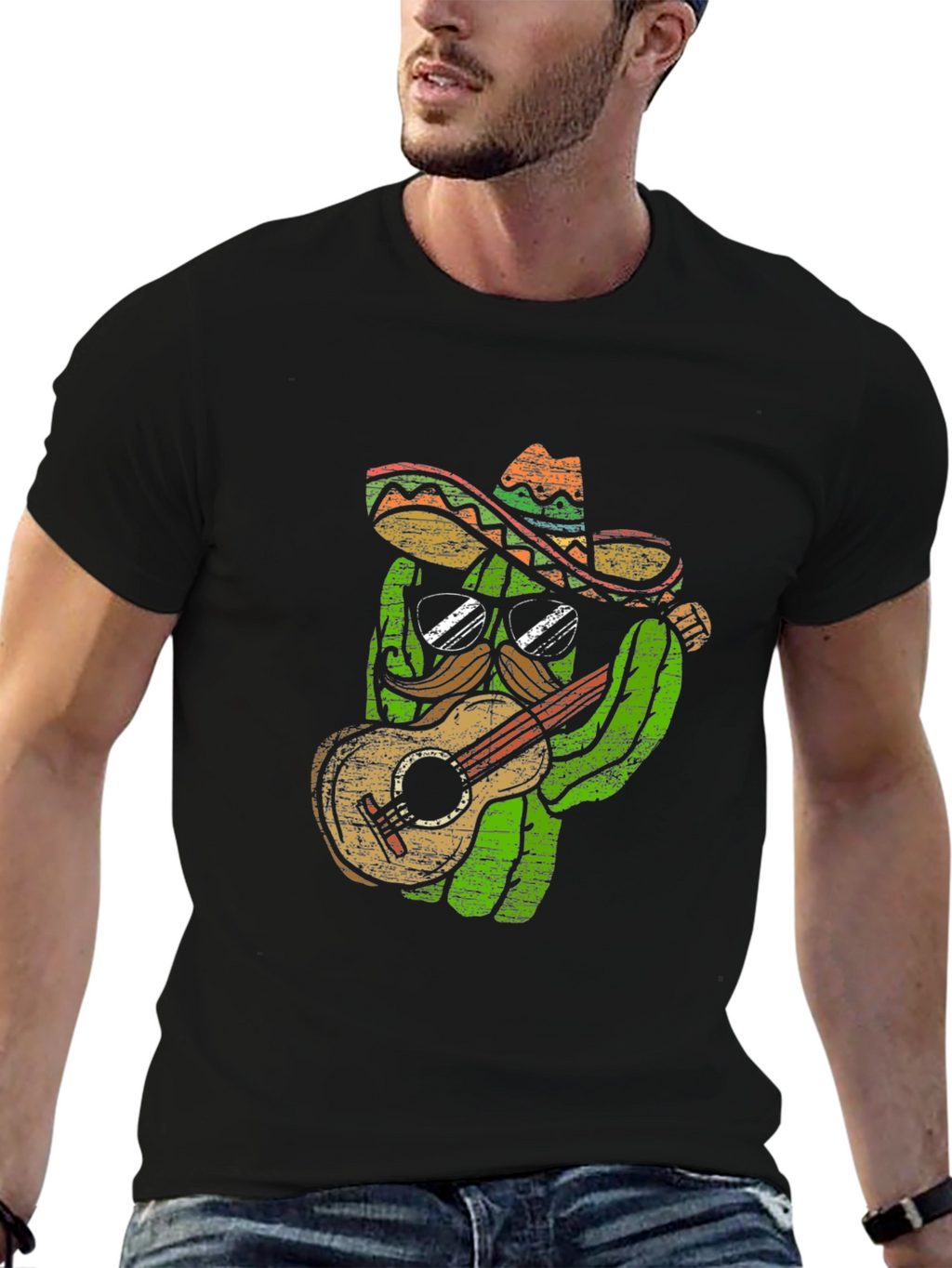 Cactus Mariachi Graphic T-Shirt