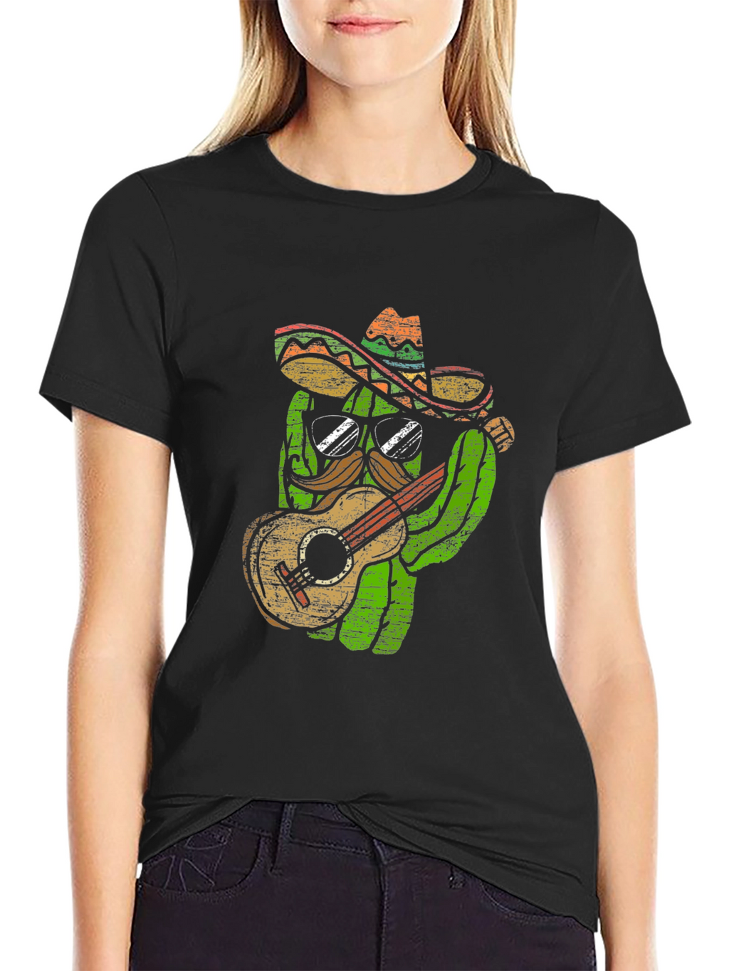 Cactus Mariachi Graphic T-Shirt