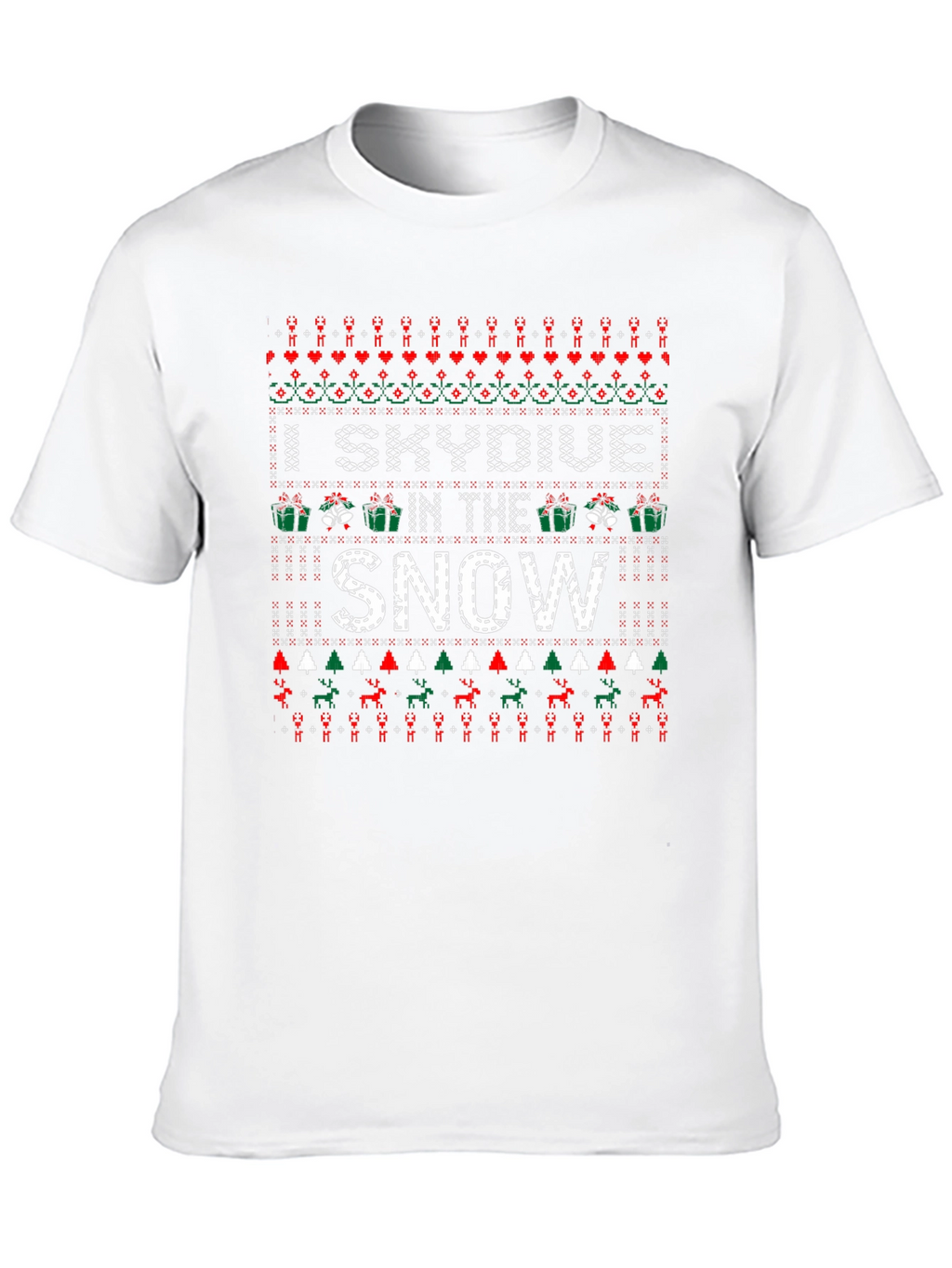 I Skydive in the Snow Ugly Christmas Holiday T-Shirt