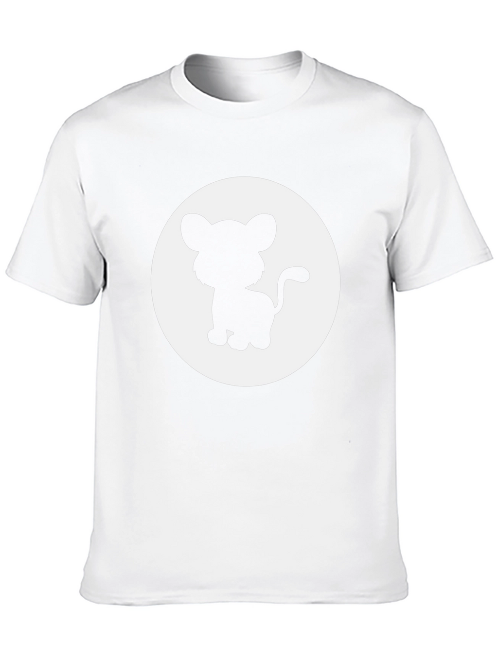 Cute Lion Cub Graphic Tee - Black T-Shirt