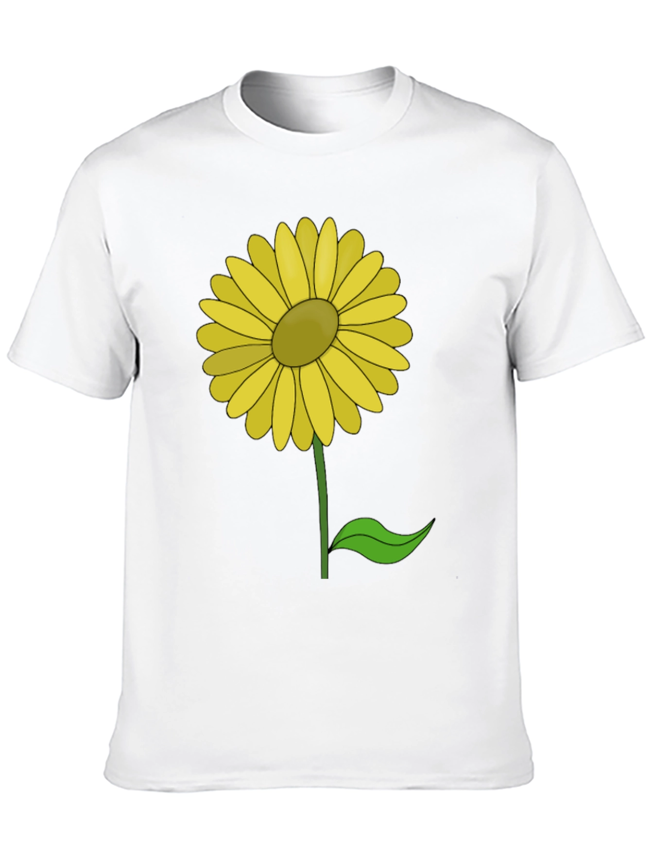 Sunflower Graphic Print Black T-Shirt