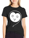 Owl Graphic Tee - Trendy Black T-Shirt