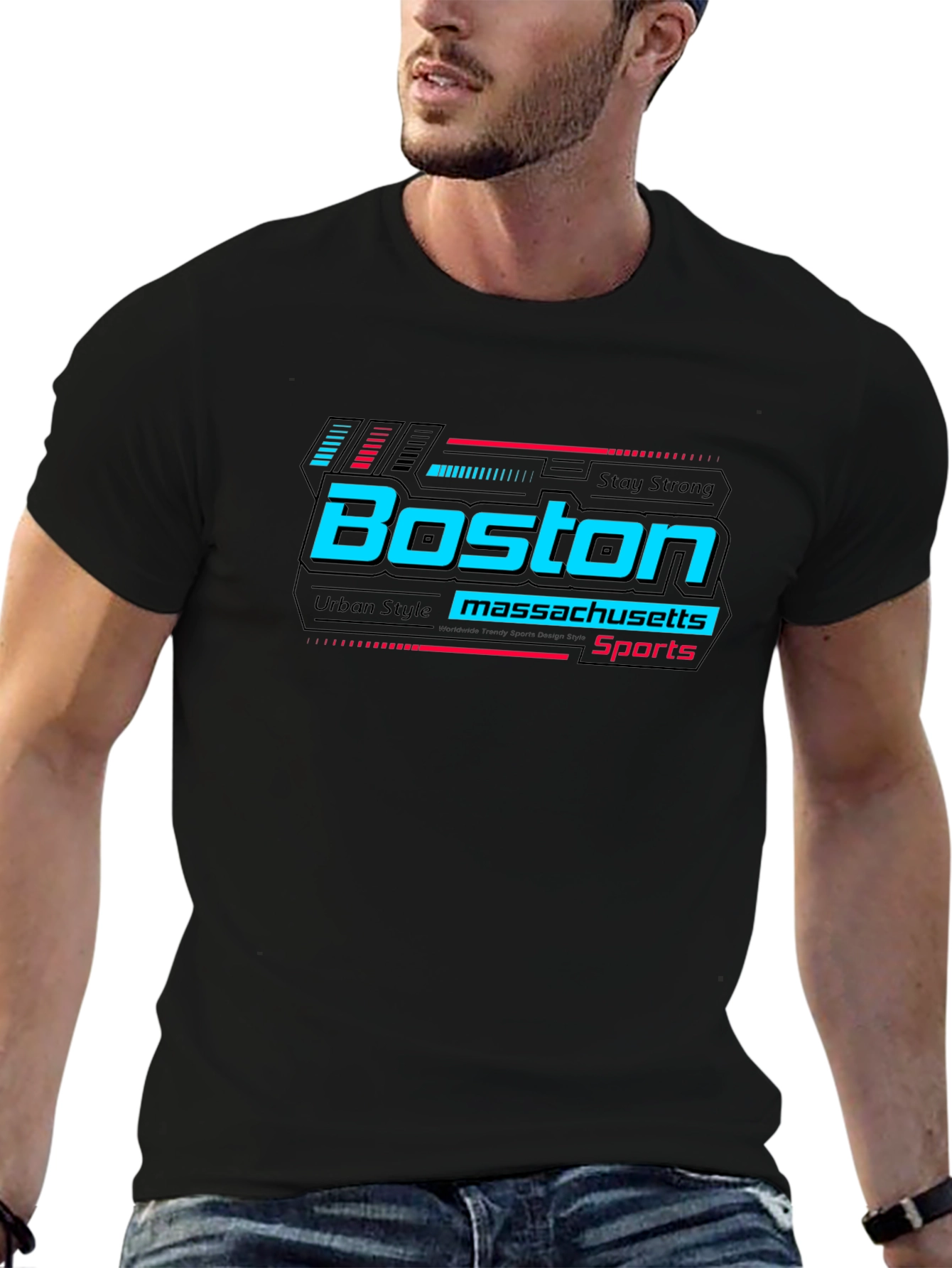 Boston Massachusetts Urban Style Sports T-Shirt