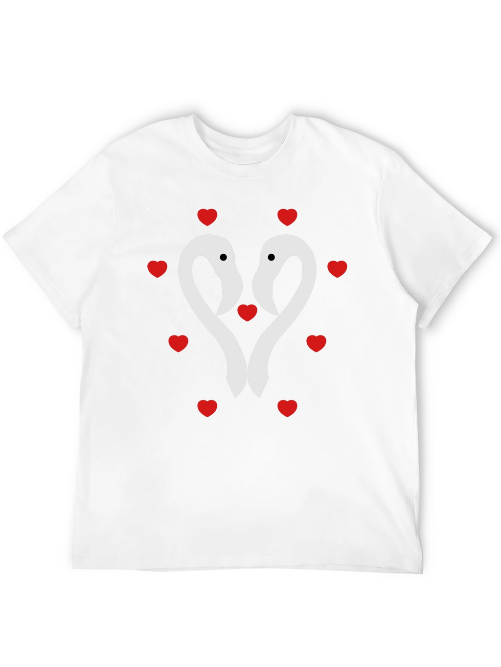 Flamingo Heart Tee - Romantic Valentines Day Shirt