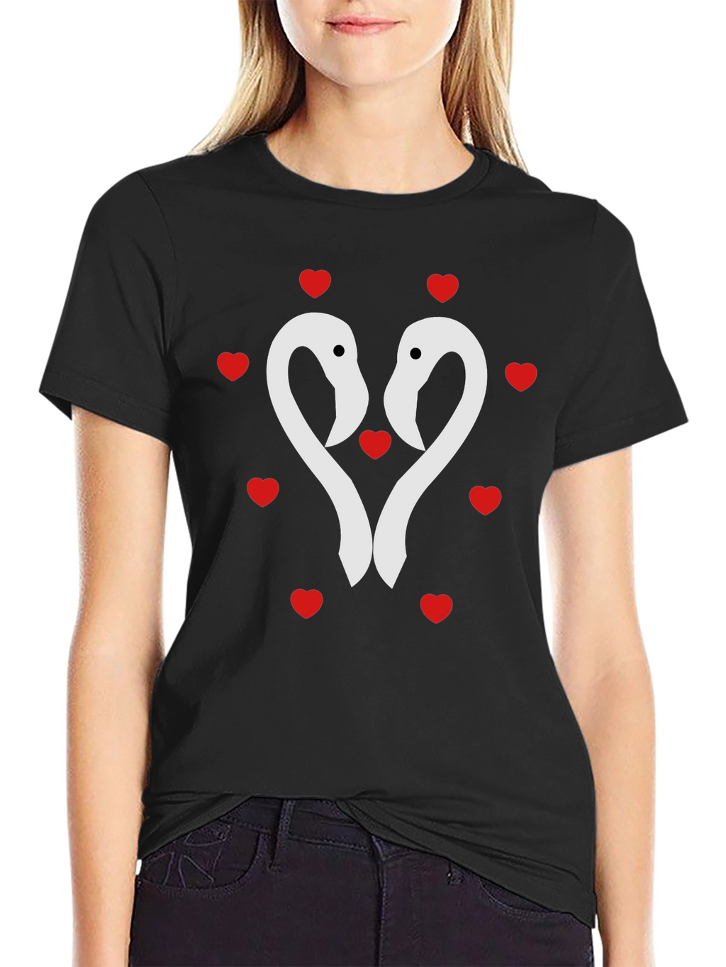 Flamingo Heart Tee - Romantic Valentines Day Shirt