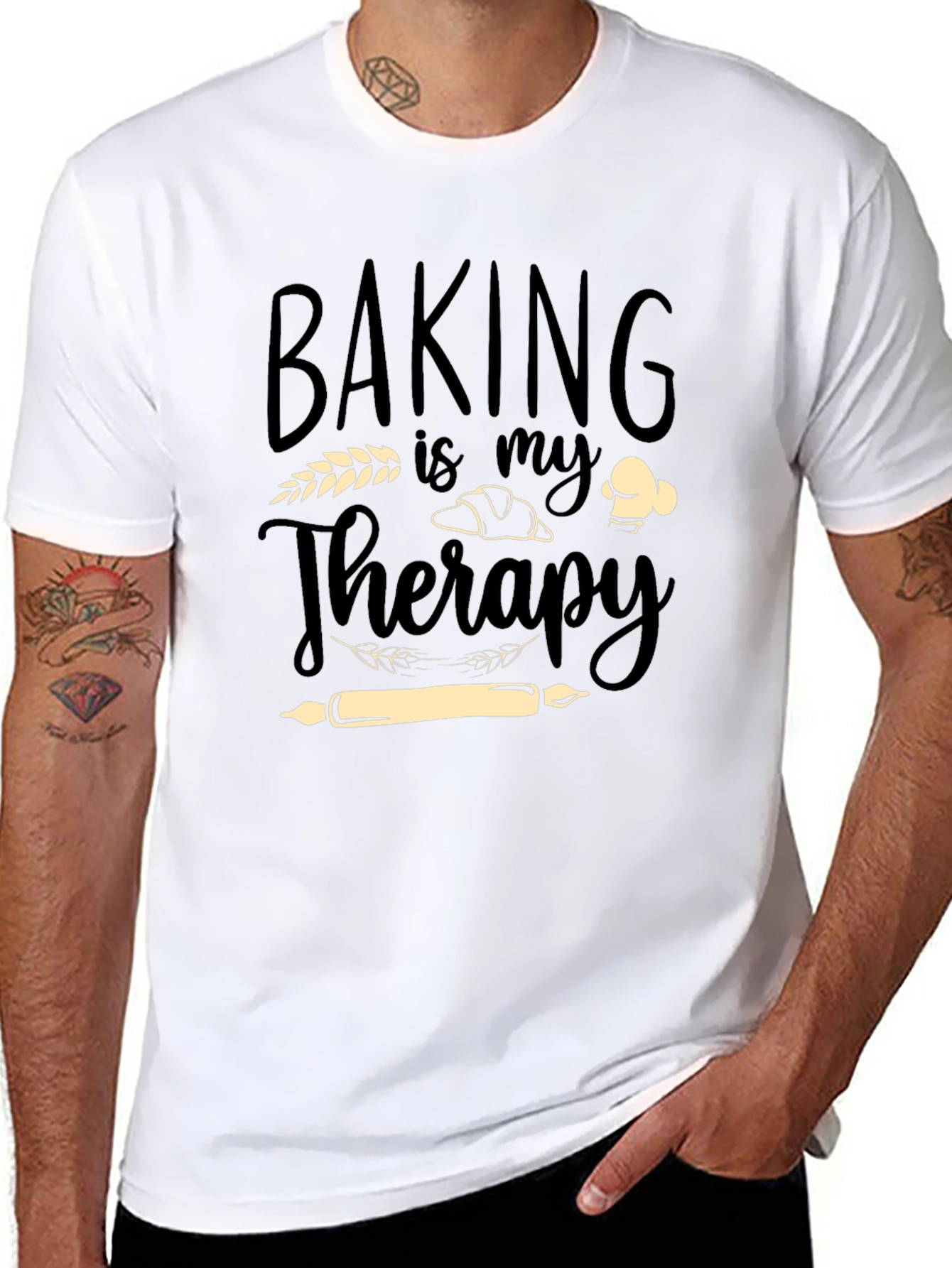 Baking Is My Therapy Graphic T-Shirt