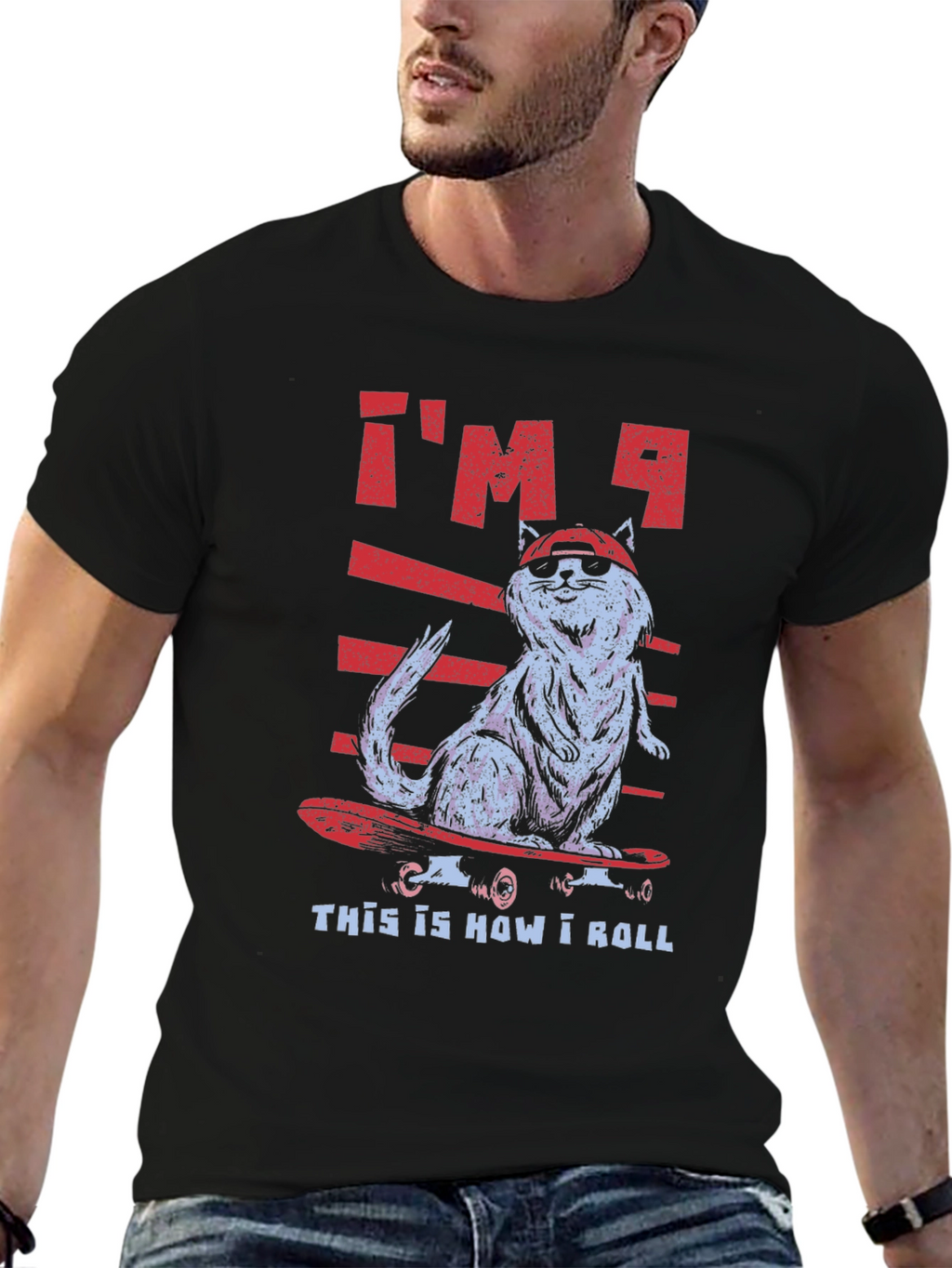 Cat Skateboarder T-Shirt - Cool & Funny