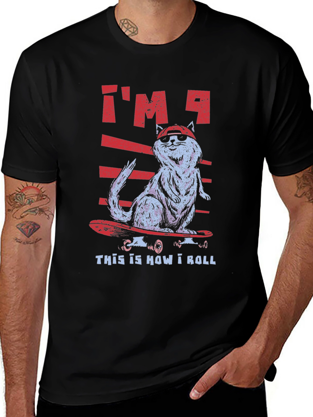 Cat Skateboarder T-Shirt - Cool & Funny