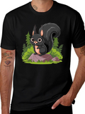 Squirrel Cartoon Graphic Tee