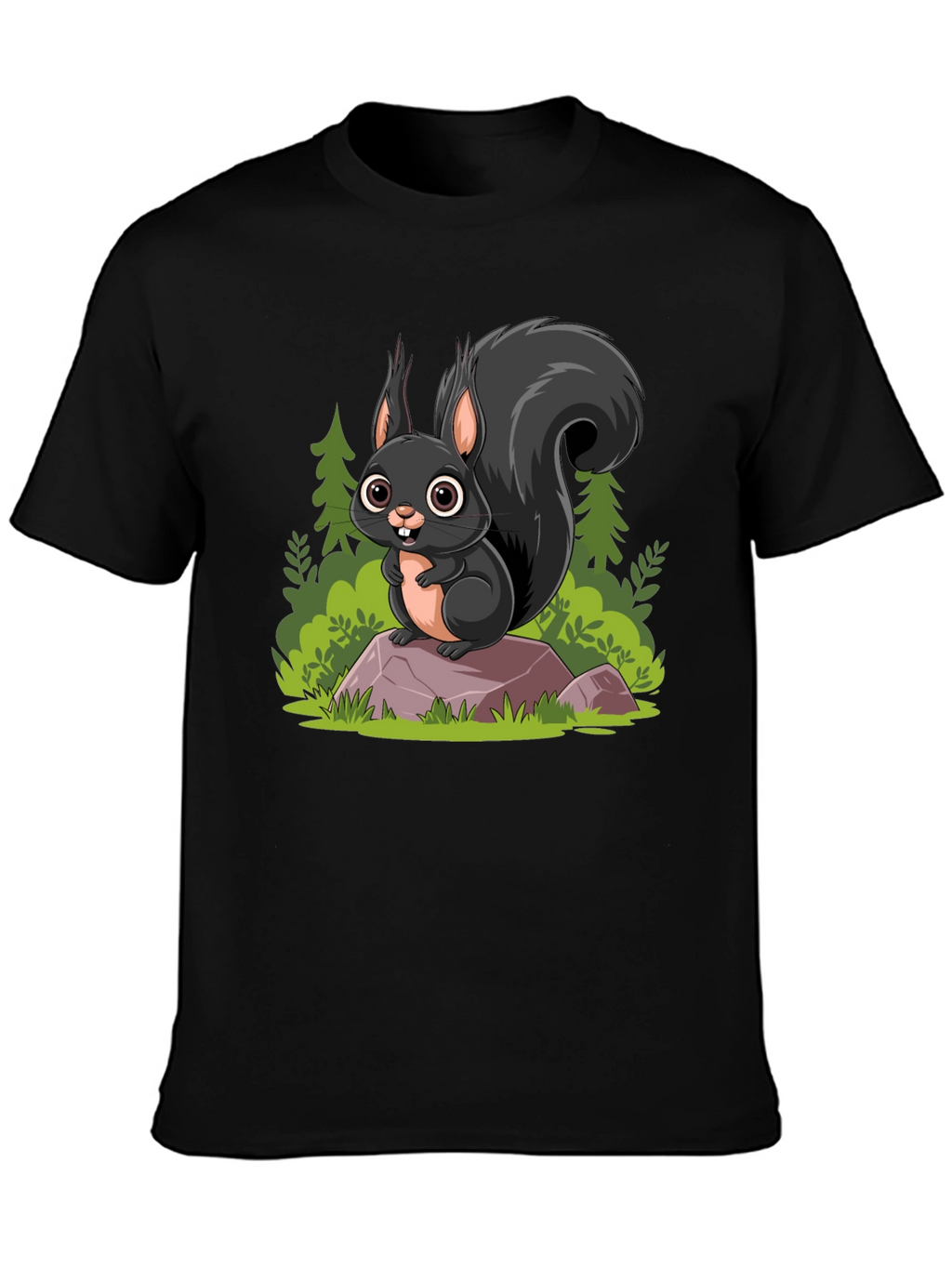 Squirrel Cartoon Graphic Tee