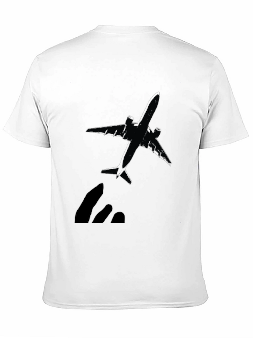 Airplane Graphic T-Shirt - Black Crew Neck Tee