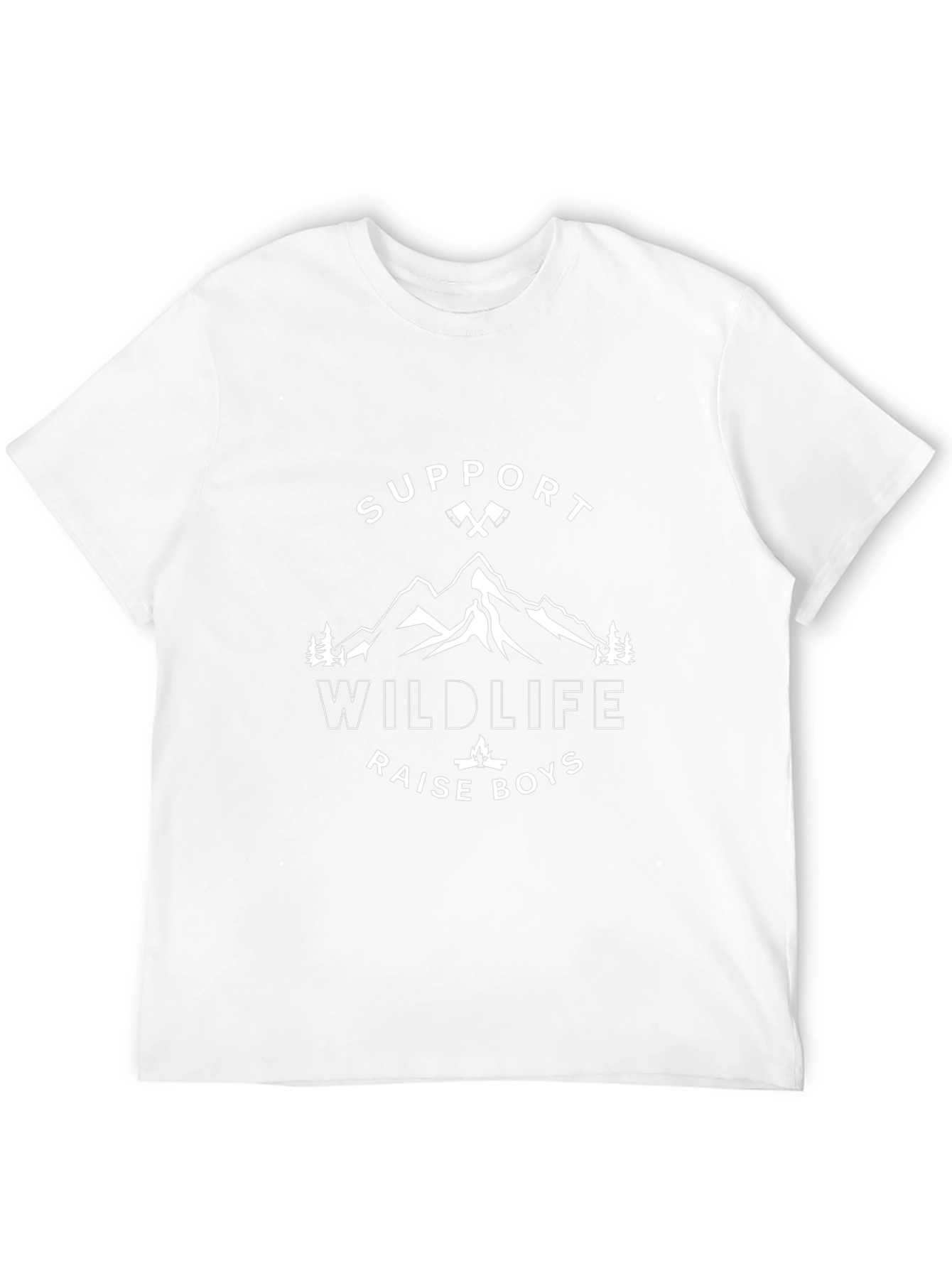 Support Wildlife Raise Boys Black Graphic T-Shirt