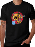 Tiger Graphic Black T-Shirt - Bold & Stylish Design