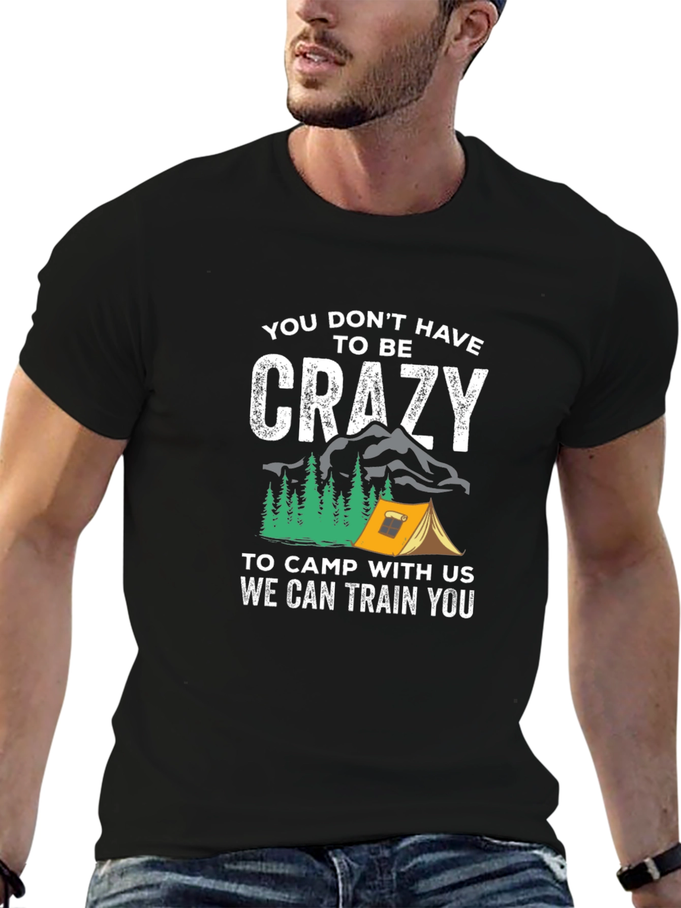 Crazy Camping T-Shirt - Train with Us!