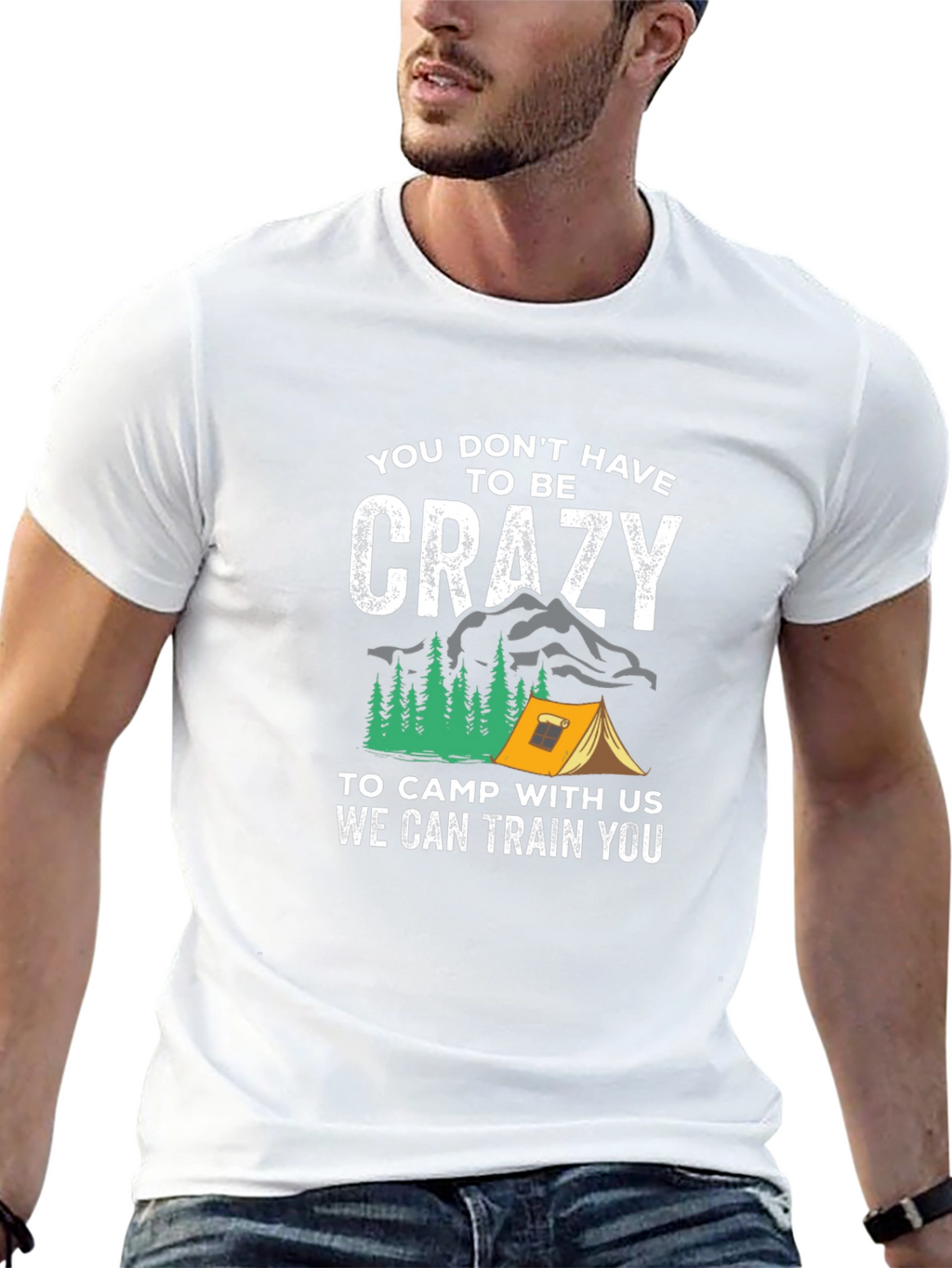 Crazy Camping T-Shirt - Train with Us!