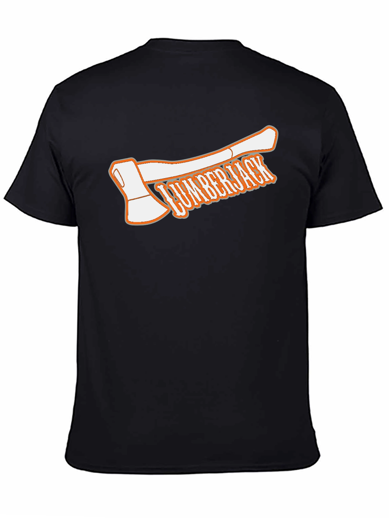 Lumberjack Axe Graphic Tee - Black Cotton T-Shirt