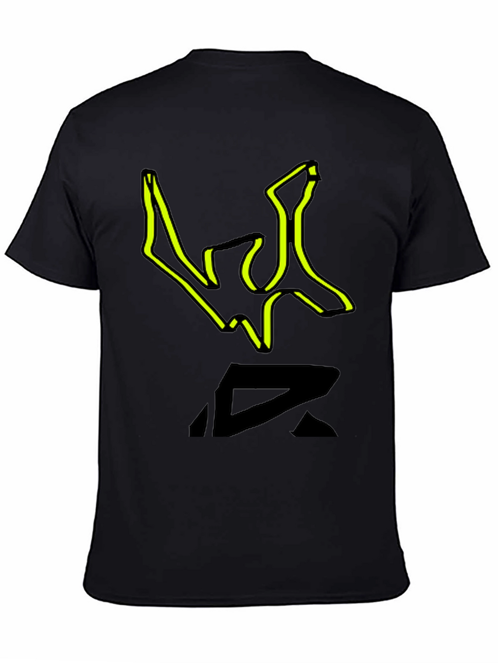 Edgy Graphic Print Black T-Shirt