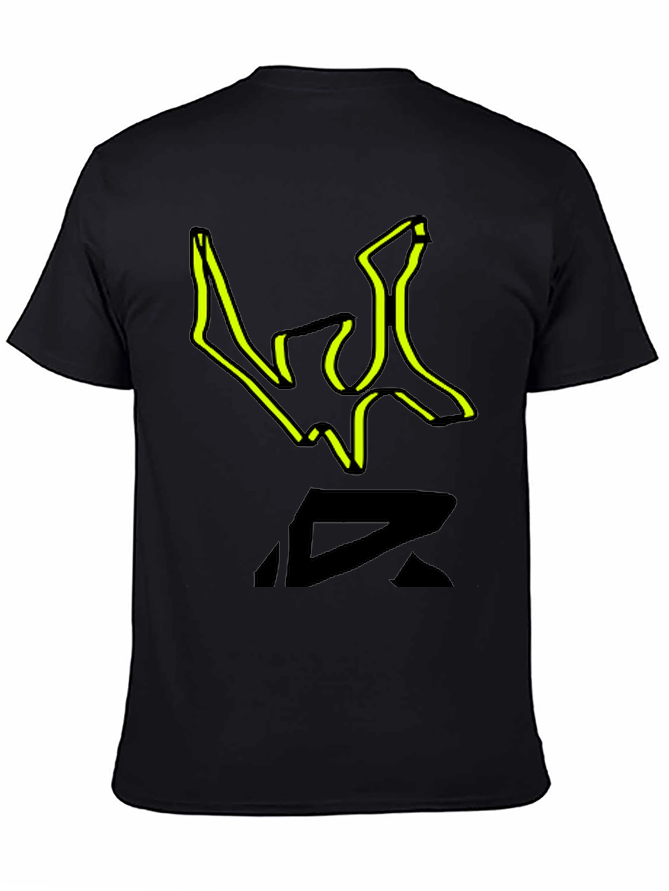 Edgy Graphic Print Black T-Shirt