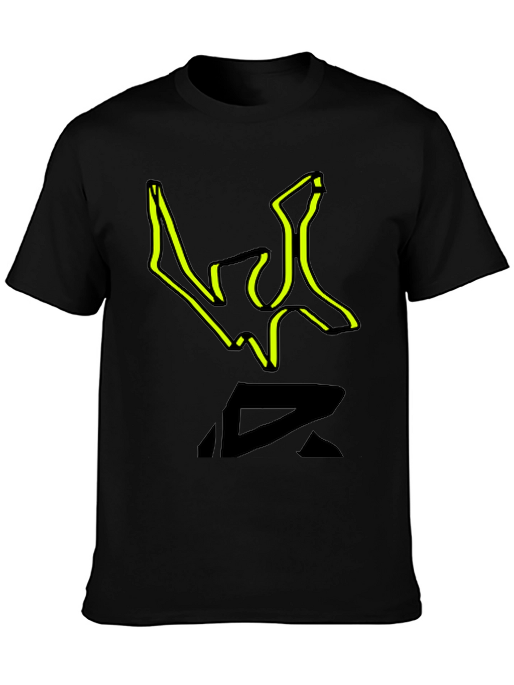 Edgy Graphic Print Black T-Shirt
