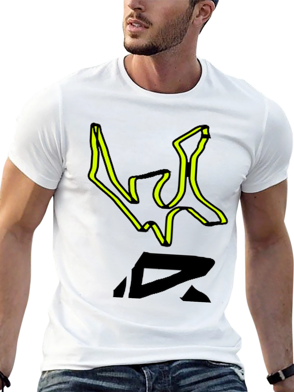 Edgy Graphic Print Black T-Shirt