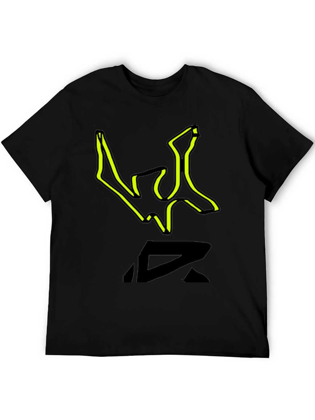 Edgy Graphic Print Black T-Shirt