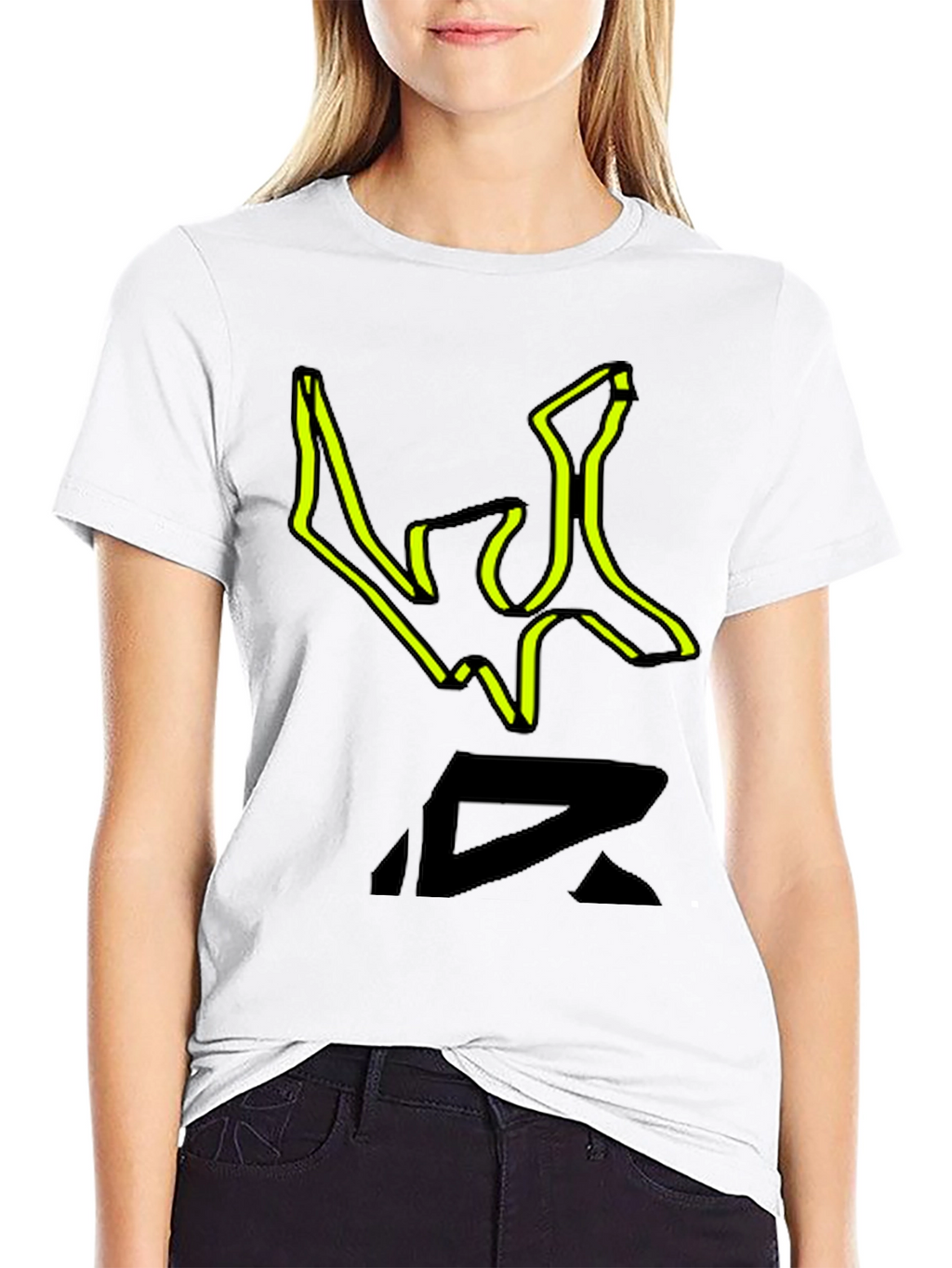 Edgy Graphic Print Black T-Shirt