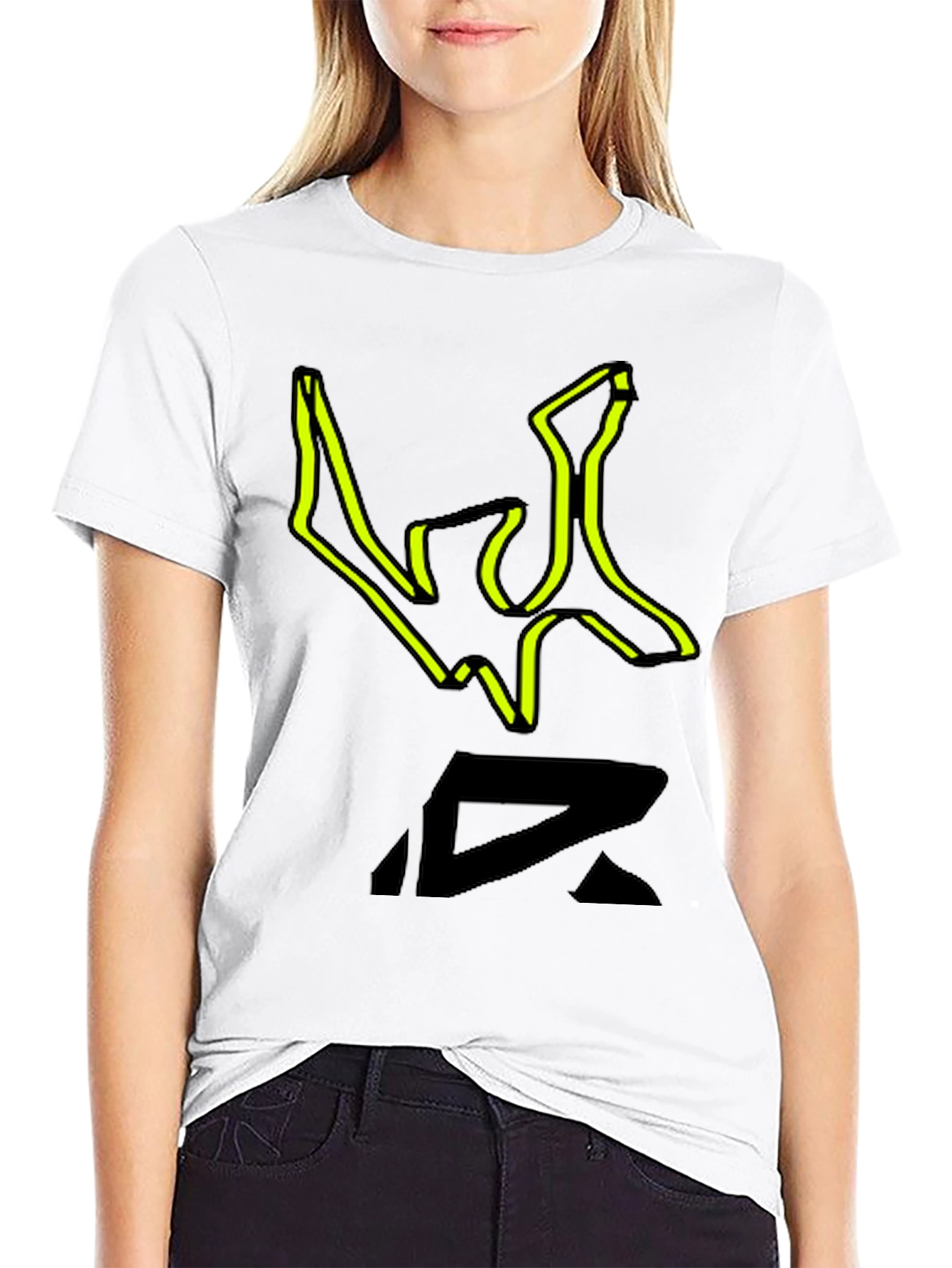 Edgy Graphic Print Black T-Shirt