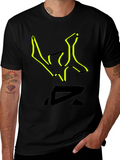 Edgy Graphic Print Black T-Shirt