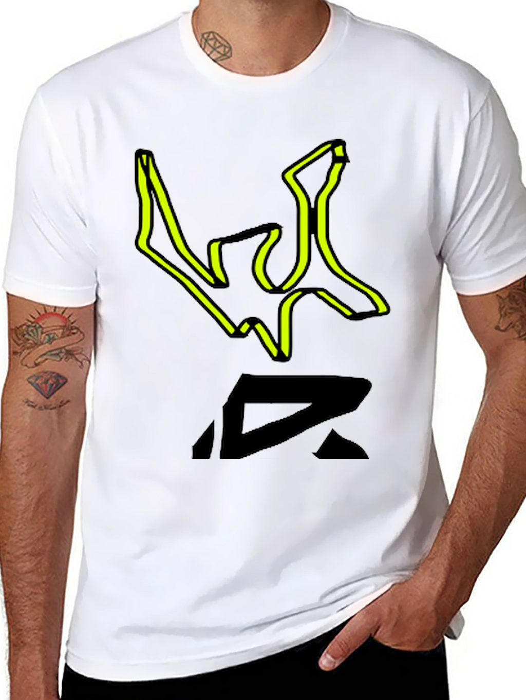 Edgy Graphic Print Black T-Shirt