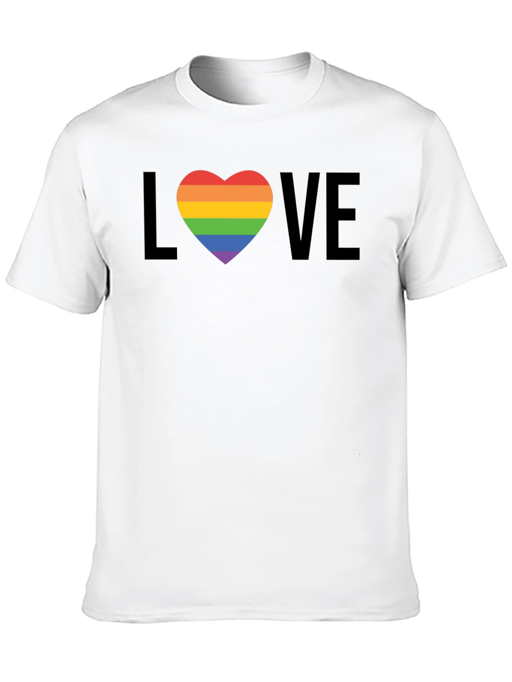 Love Wins Pride T-Shirt - Rainbow Heart LGBT Tee