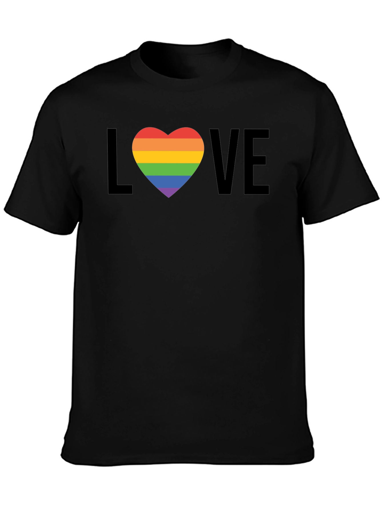Love Wins Pride T-Shirt - Rainbow Heart LGBT Tee