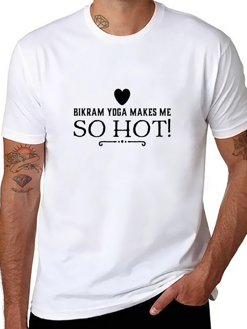 Bikram Yoga Makes Me So Hot! Black T-Shirt