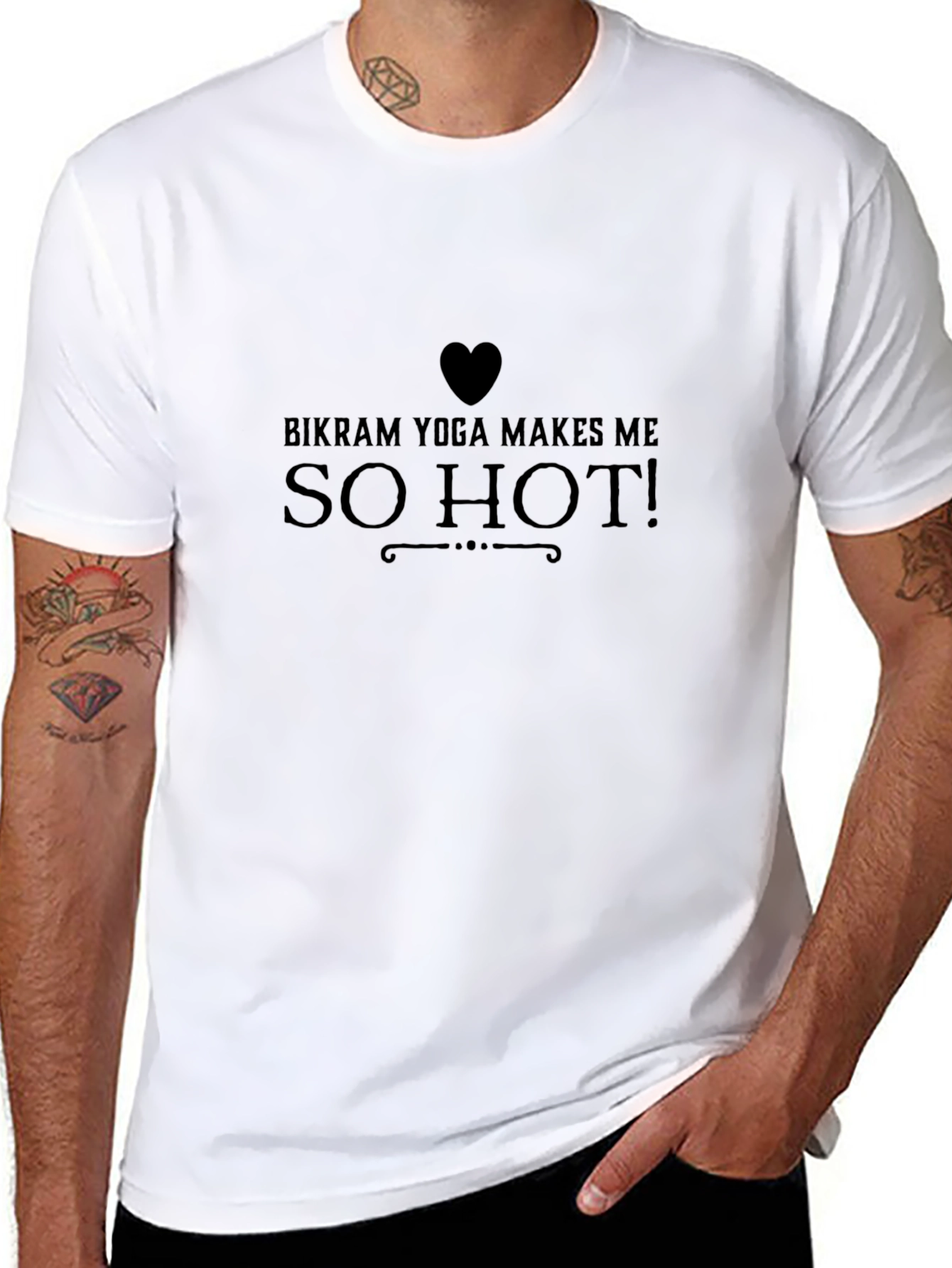 Bikram Yoga Makes Me So Hot! Black T-Shirt
