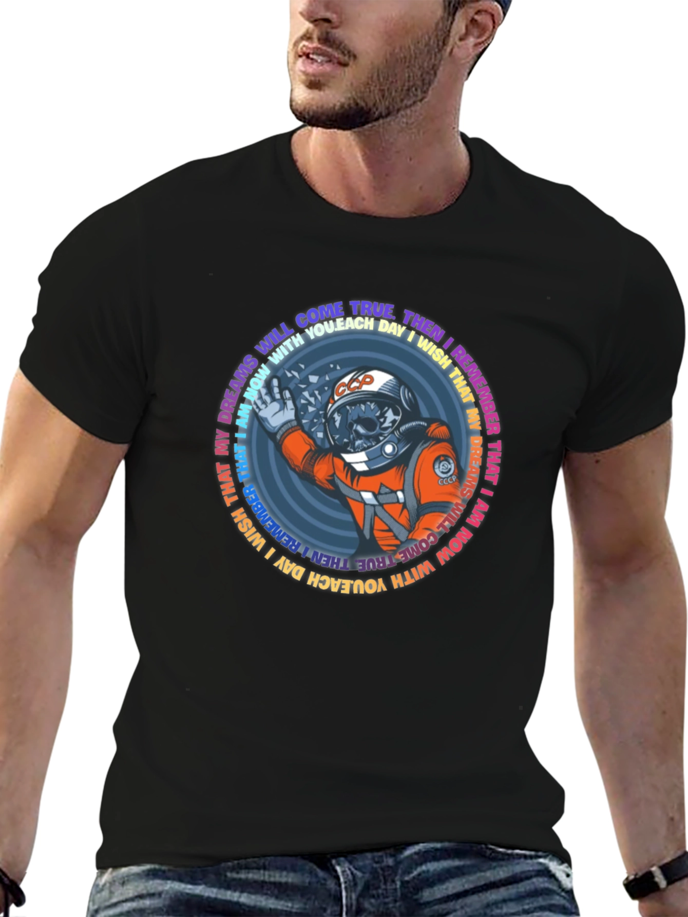 Astronaut Skull T-Shirt - Dreams Come True Tee
