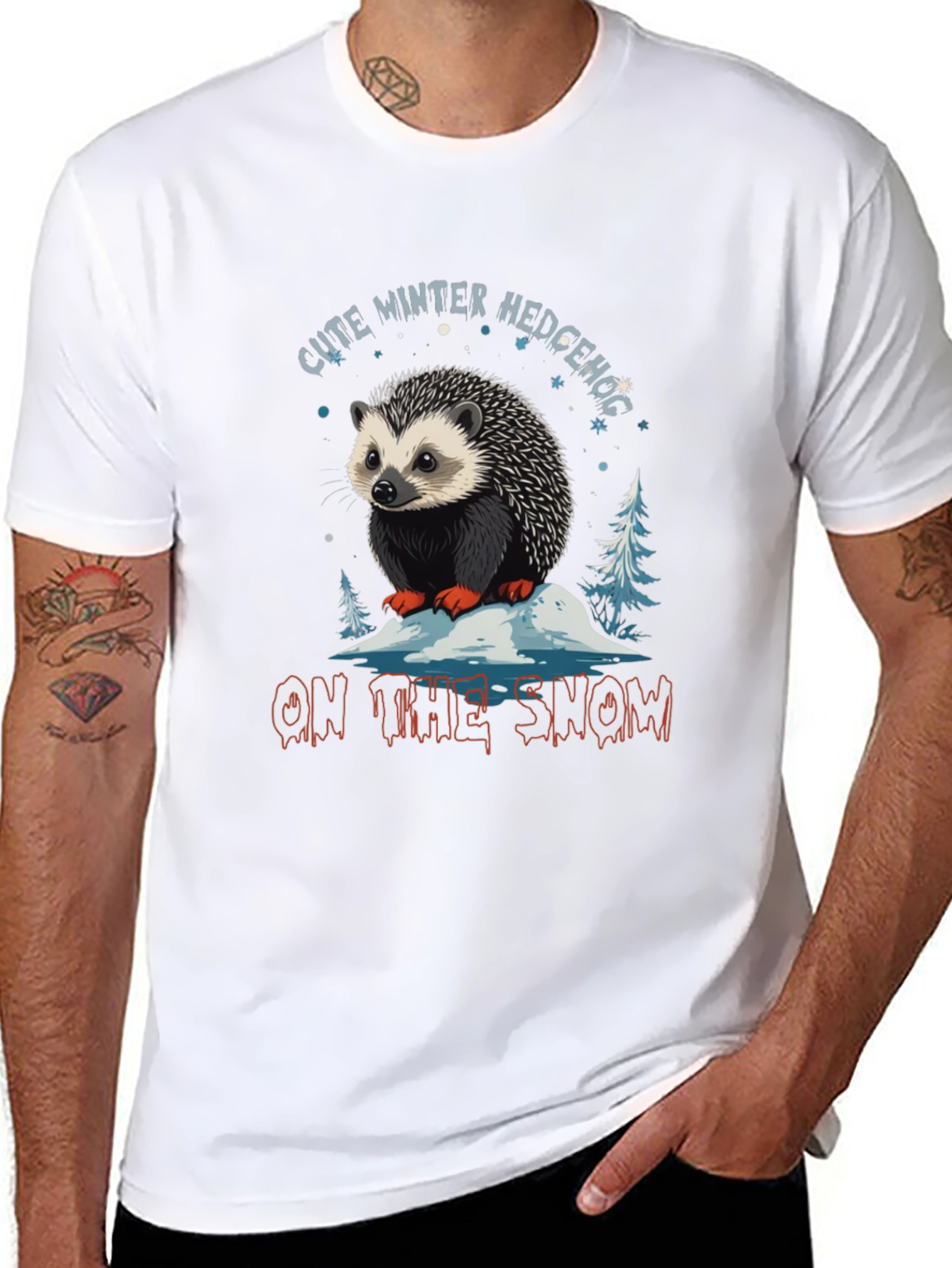 Cute Winter Hedgehog T-Shirt