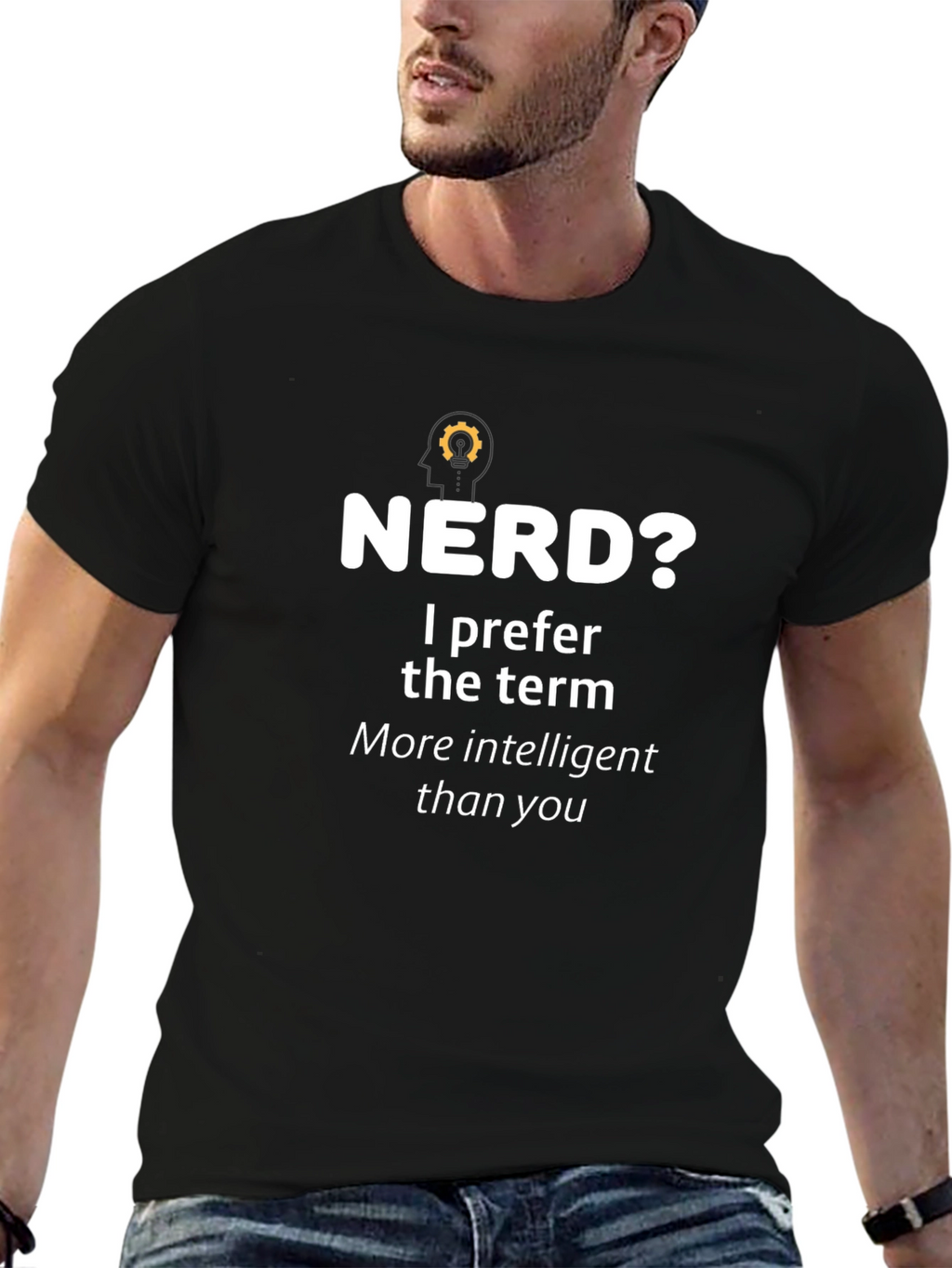 Nerd? Intelligent Black T-Shirt