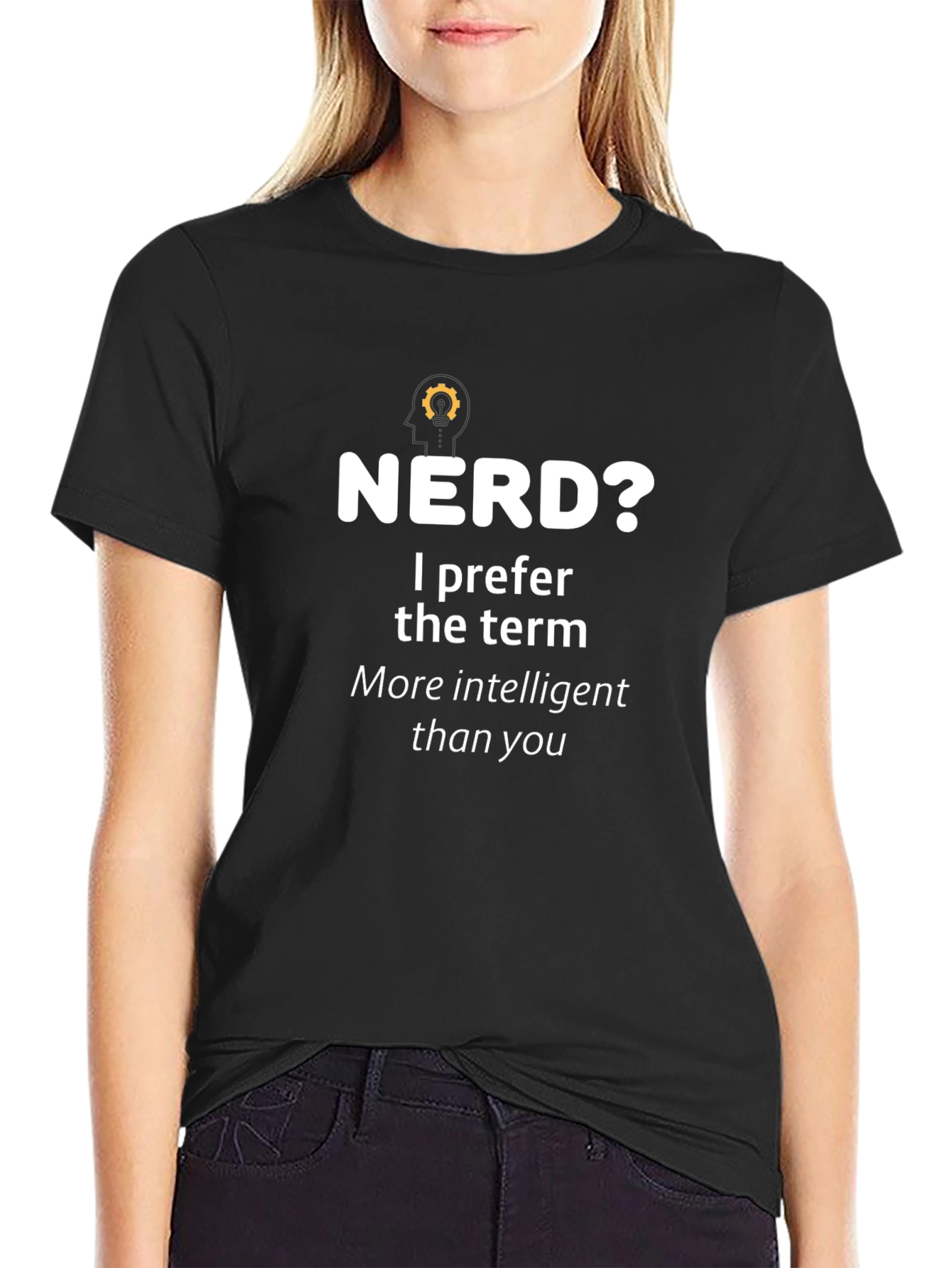 Nerd? Intelligent Black T-Shirt