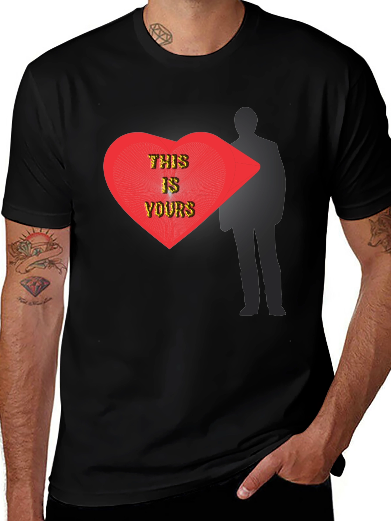 This Is Yours Graphic T-Shirt - Modern Heart Design