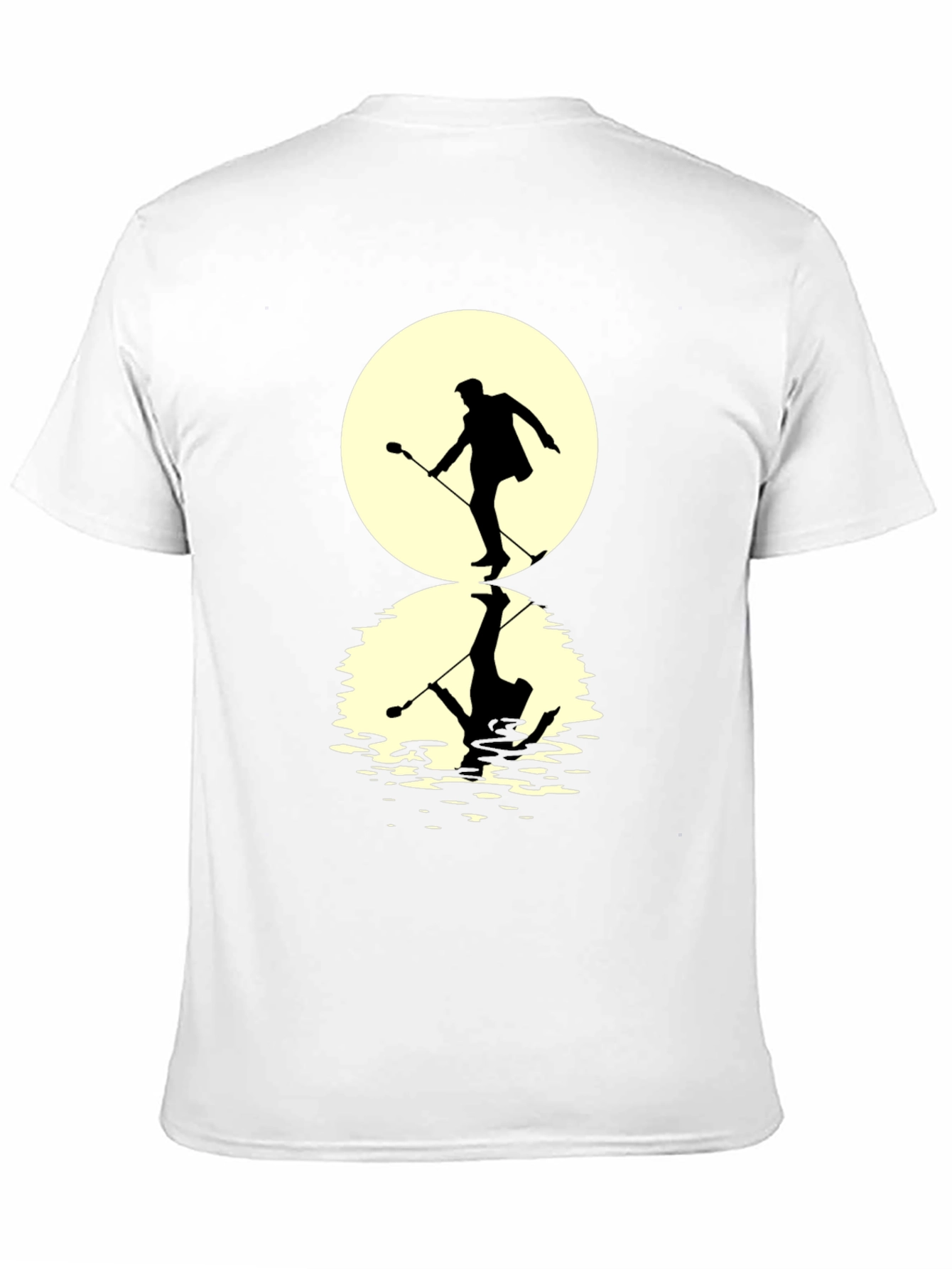Moonlight Golfer T-Shirt - Unique Silhouette Design