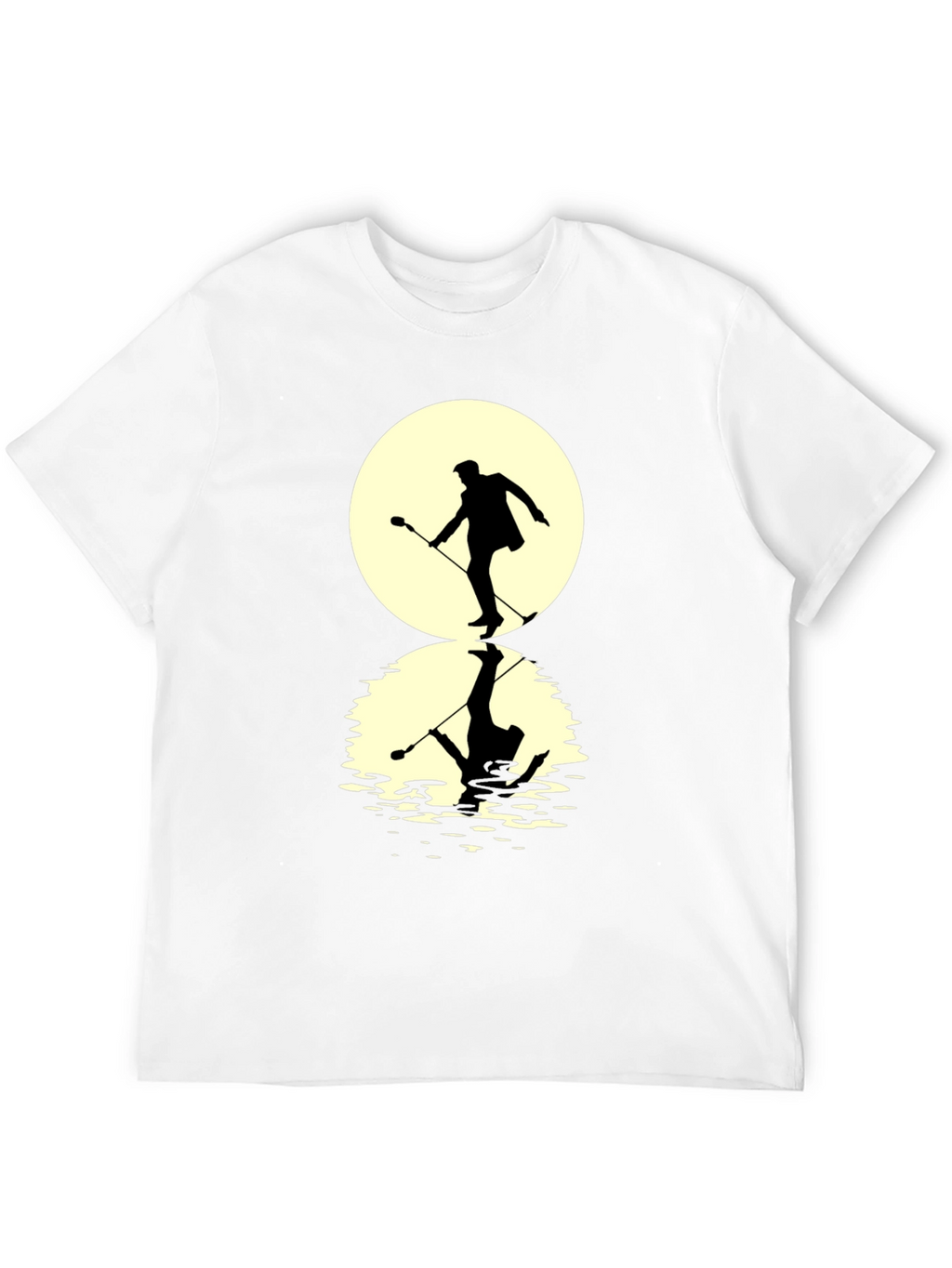 Moonlight Golfer T-Shirt - Unique Silhouette Design