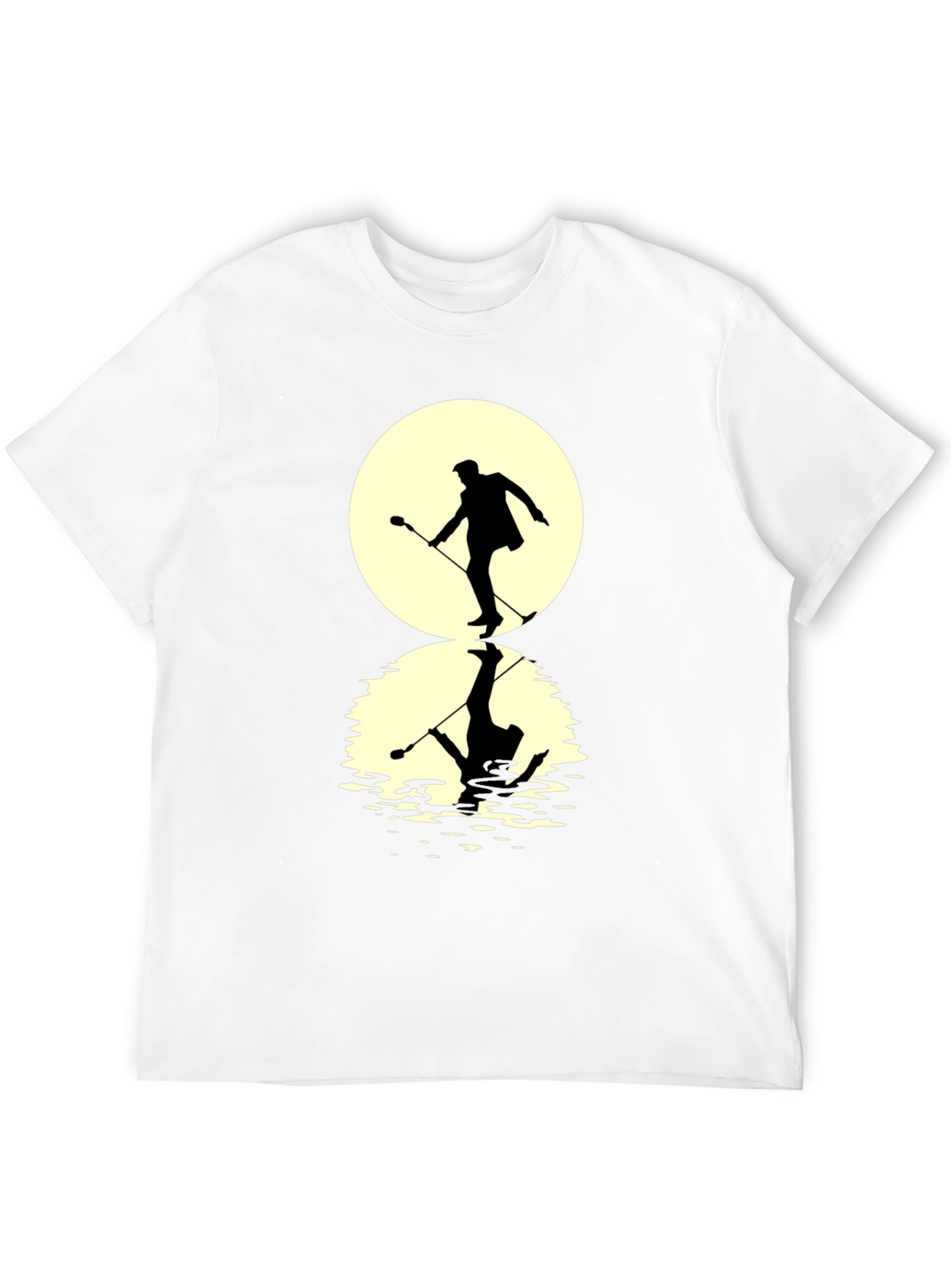 Moonlight Golfer T-Shirt - Unique Silhouette Design