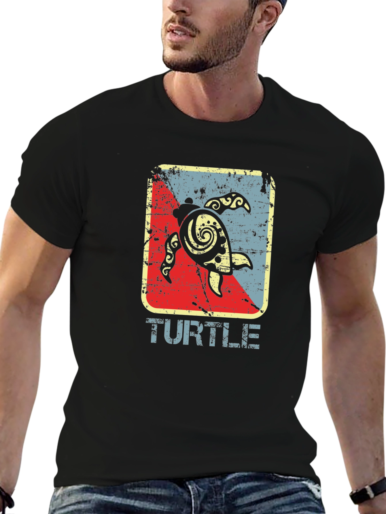 Retro Turtle Graphic T-Shirt