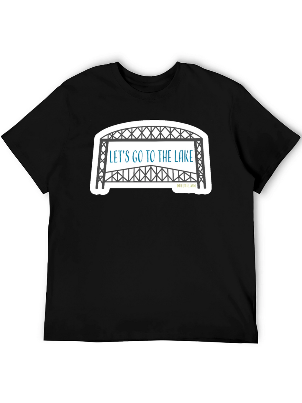 Lets Go To The Lake Black T-Shirt