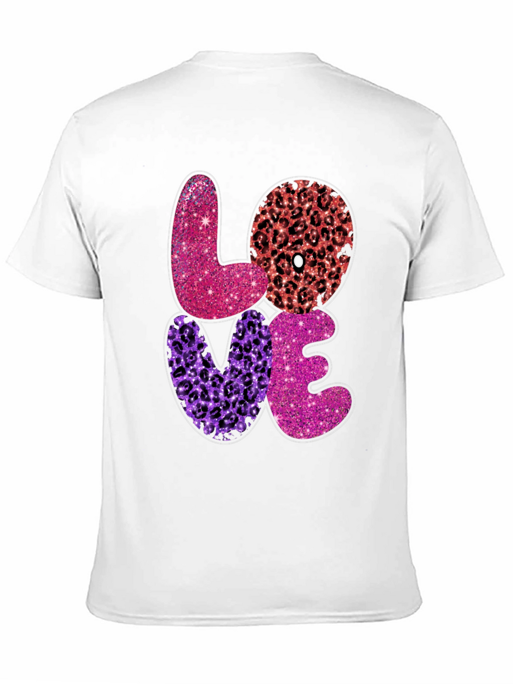 LOVE Graphic Tee - Stylish Leopard Print Valentines T-Shirt