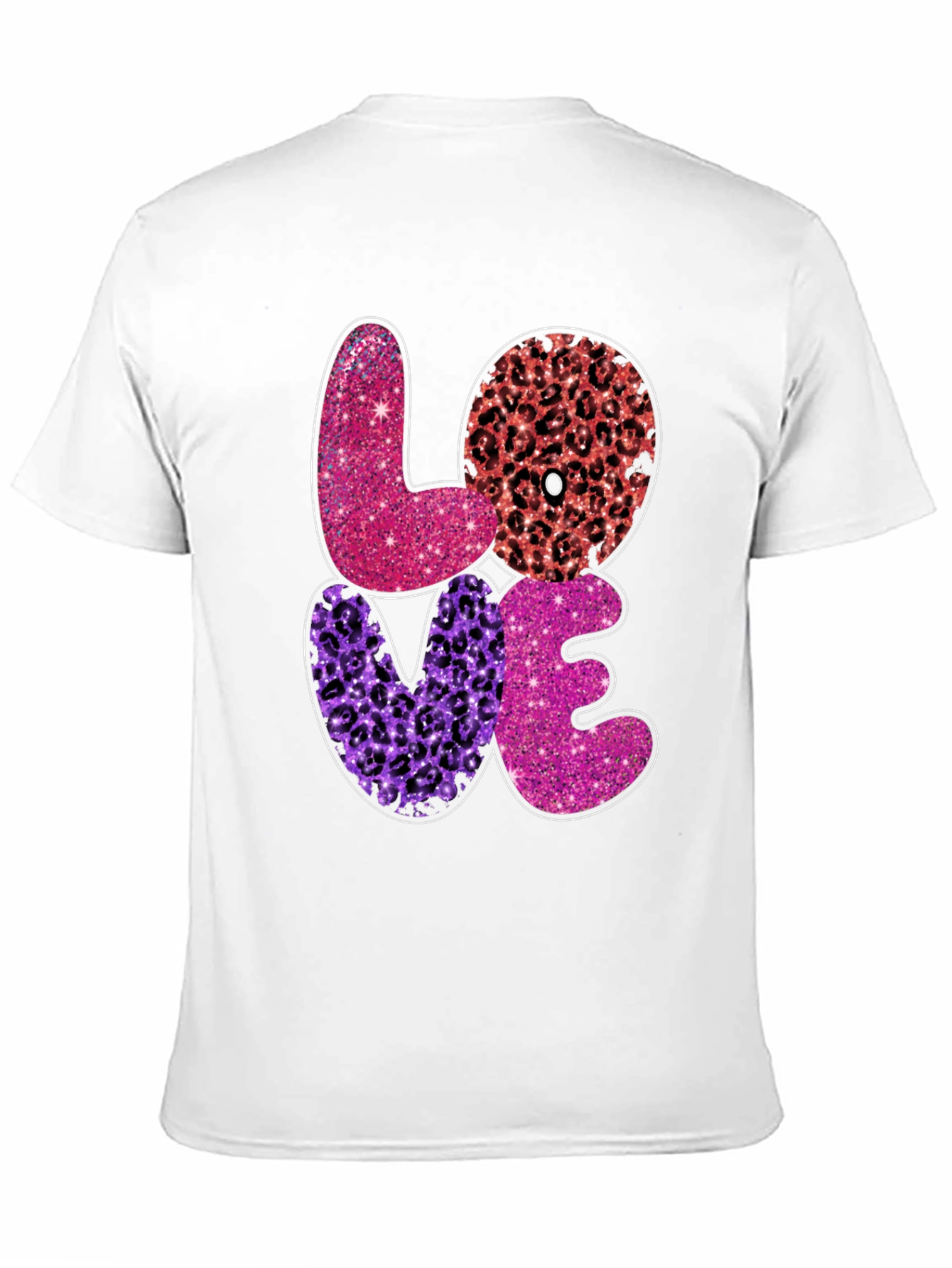 LOVE Graphic Tee - Stylish Leopard Print Valentines T-Shirt