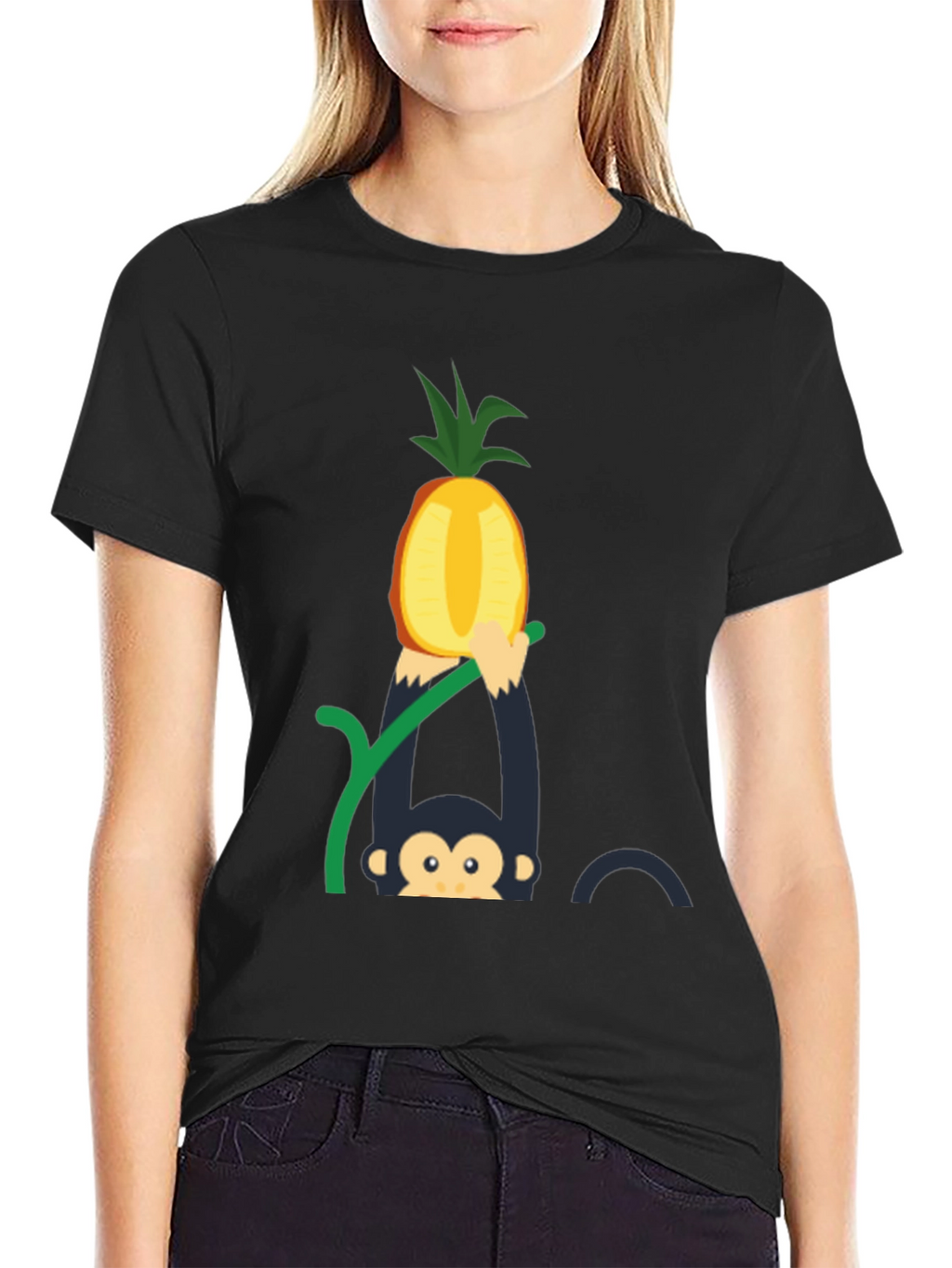Monkey Pineapple T-Shirt - Fun Graphic Tee