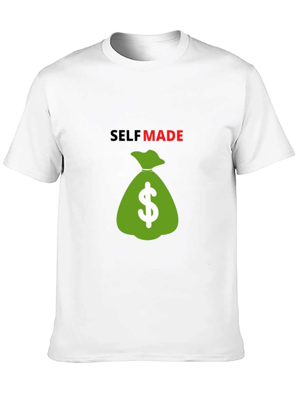 Self Made Money Bag T-Shirt - Black Cotton Blend