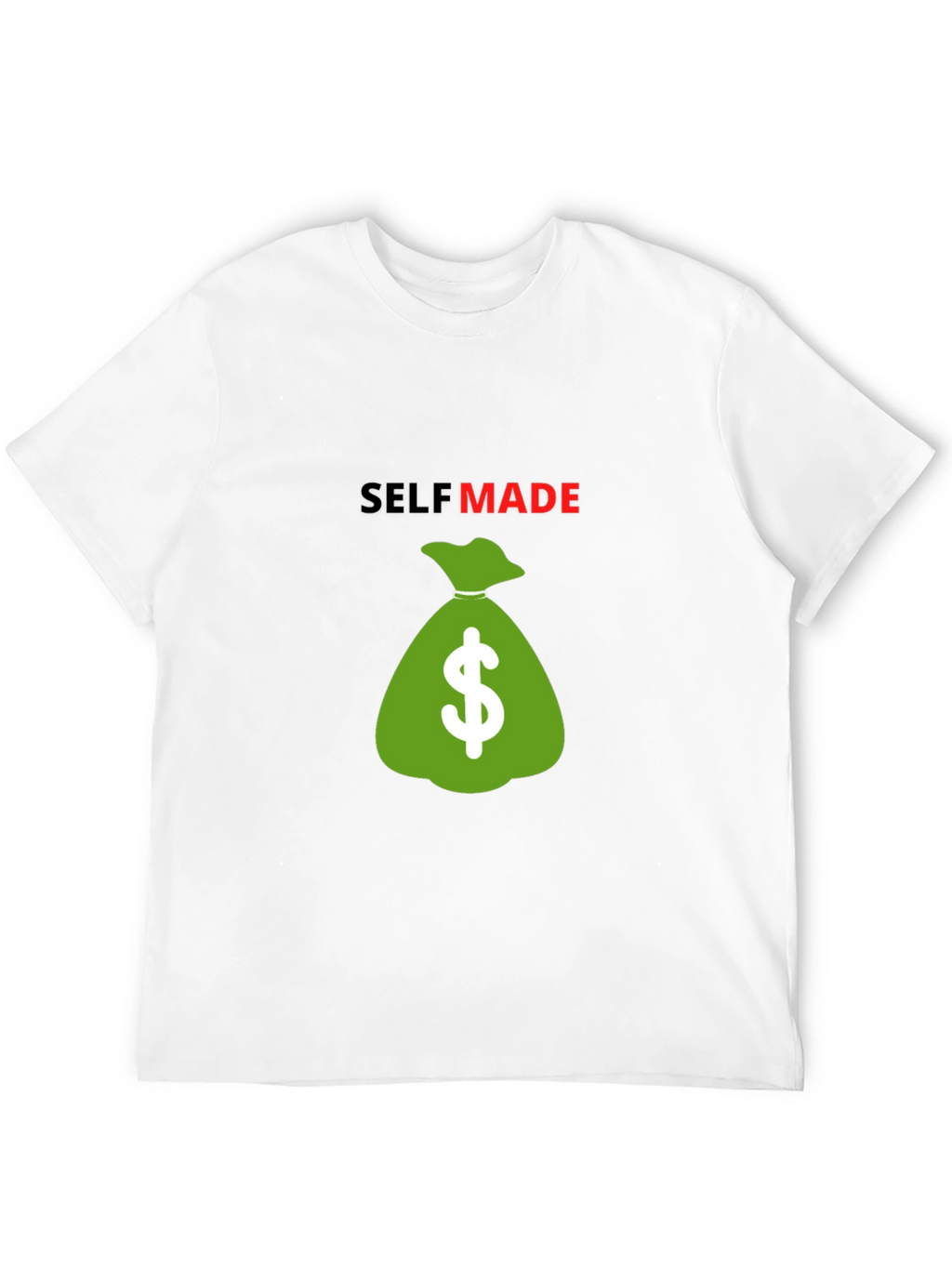 Self Made Money Bag T-Shirt - Black Cotton Blend